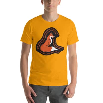 t shirt fox yellow