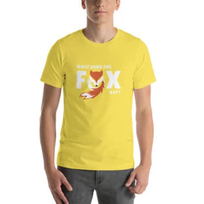 t shirt what does the fox say yellow