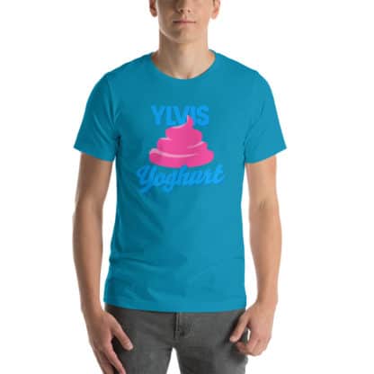 t shirt ylvis yoghurt blue