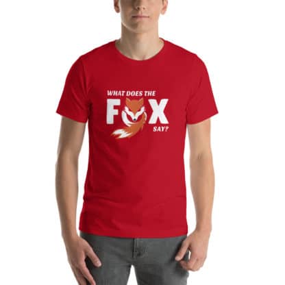 T shirt what does the fox say red