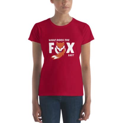 t shirt what does the fox say red