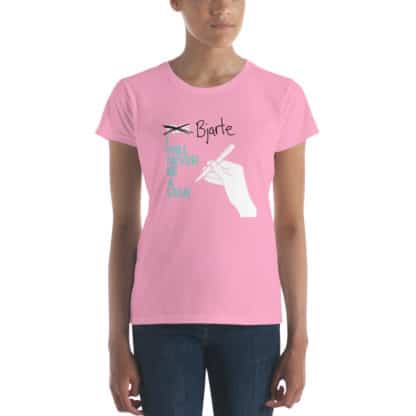 t shirt i will never be a star pink