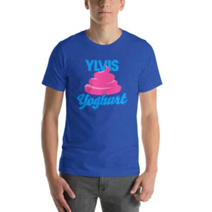 t shirt ylvis yoghurt blue