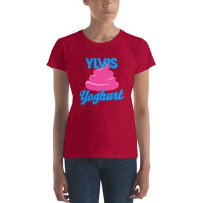 t shirt ylvis yoghurt red