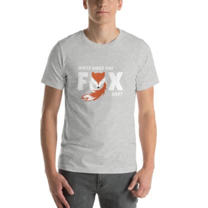 T shirt what does the fox say grey