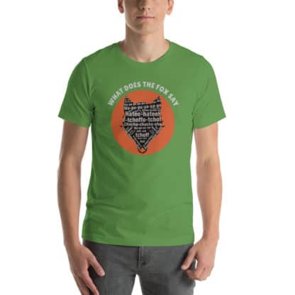 t shirt what does the fox say green