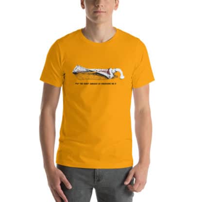 T shirt put the right amount of pressure on it yellow