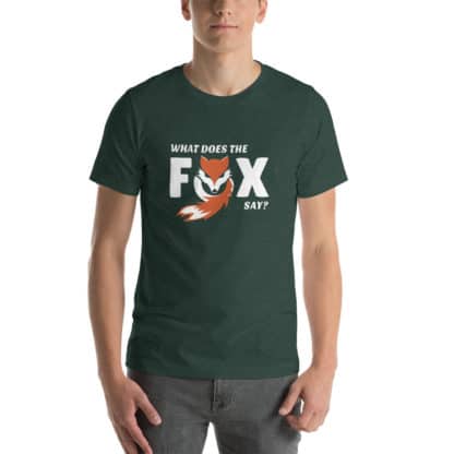 T shirt what does the fox say green