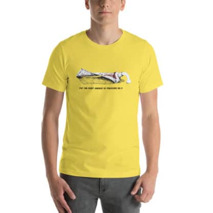 T shirt put the right amount of pressure on it yellow