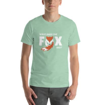 T shirt what does the fox say green