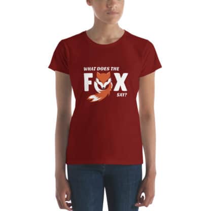 t shirt what does the fox say red