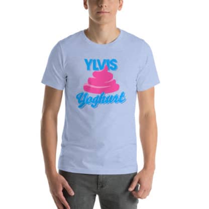 t shirt ylvis yoghurt blue