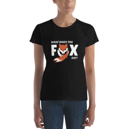 t shirt what does the fox say black