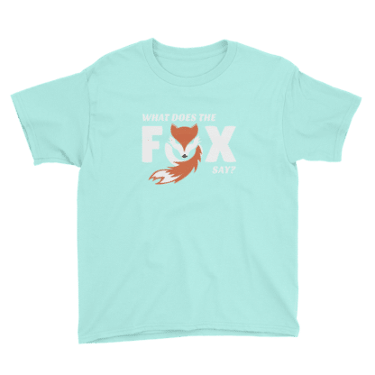 what does the fox say t shirt light aqua