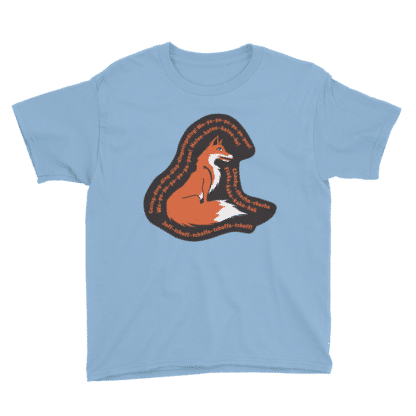 light blue fox t shirt