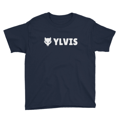 fox t shirt text ylvis navy