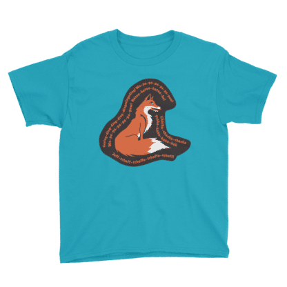 turquoise fox t shirt