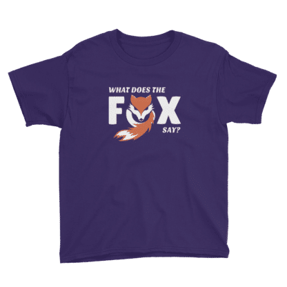what does the fox say t shirt purple