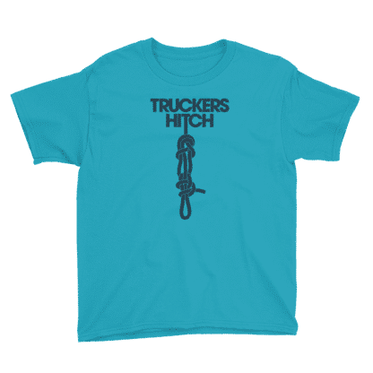 T shirt truckers hitch turquoise